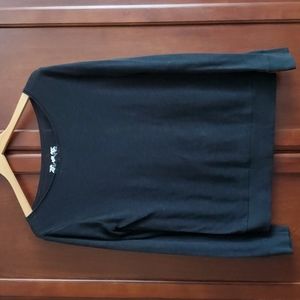 Poof! Lightweight Black Long Sleeve Top